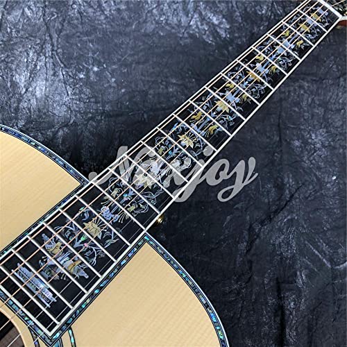 GaYouny Guitare Acoustique de Bois de Bois Solide de 41 Pouces, Toute la Guitare Solide Beatirce (Color : Guitar and… - Les Beatles, Paul McCartney, John Lennon, RIngo Starr, George Harrison GaYouny Guitare Acoustique de Bois de Bois Solide de 41 Pouces, Toute la Guitare Solide Beatirce (Color : Guitar and… – Image 7