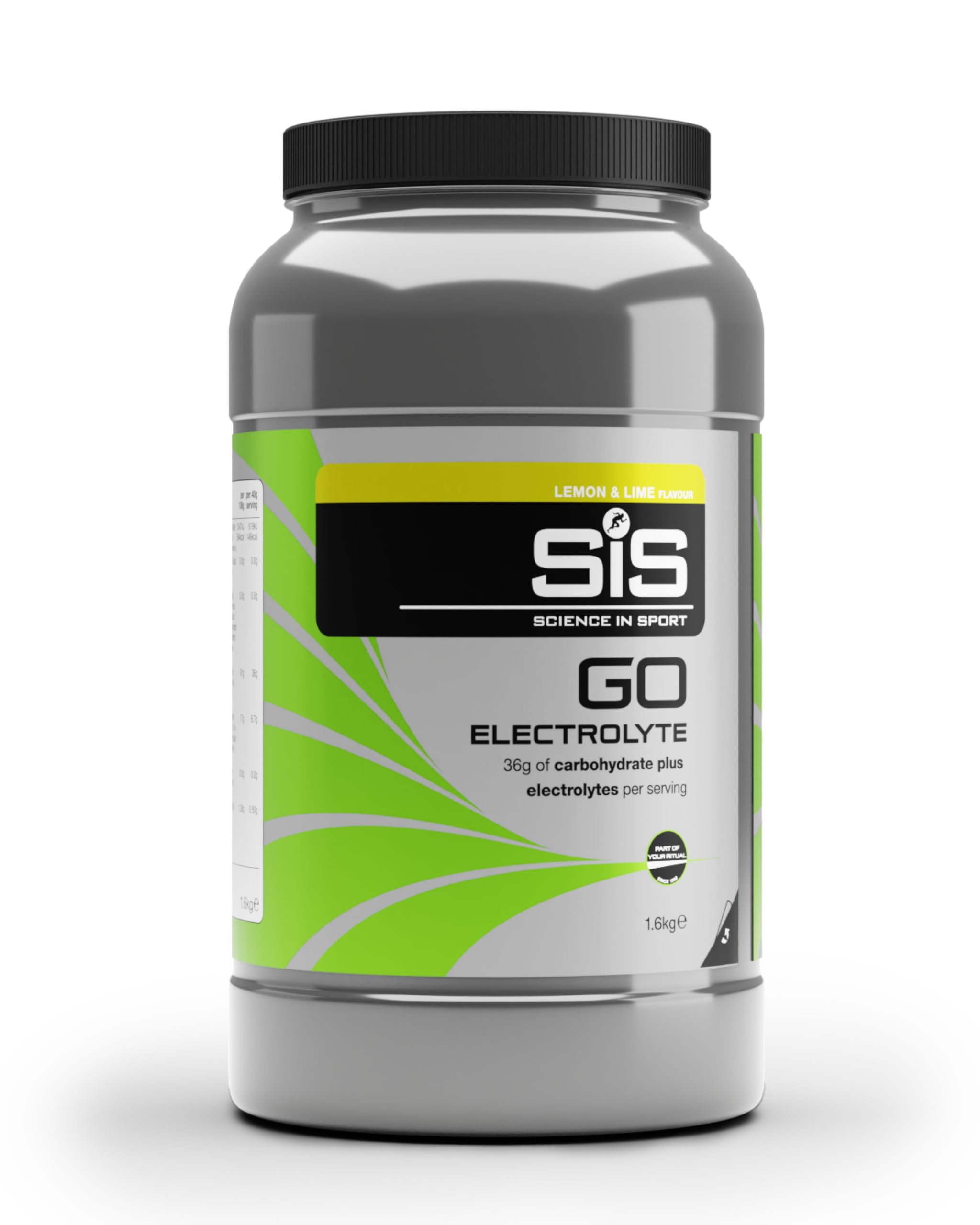 Science In Sport GO Electrolyte Powder Energy Drinks, High Carbohydrates and Sodium, Lemon and Lime Flavour, 32 Servings Per 1.6kg