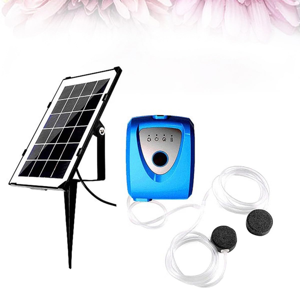 Bomba de Aire para Acuario Solar Doble Orificio y USB Recargable