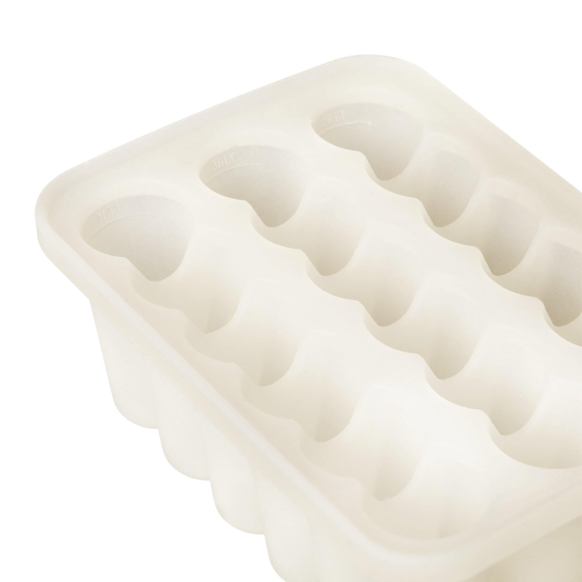 BIBS Vassoio per congelatore alimenti bambini, compatibile con distributore BIBS, anti-rovesciamento, senza BPA - Ivory
