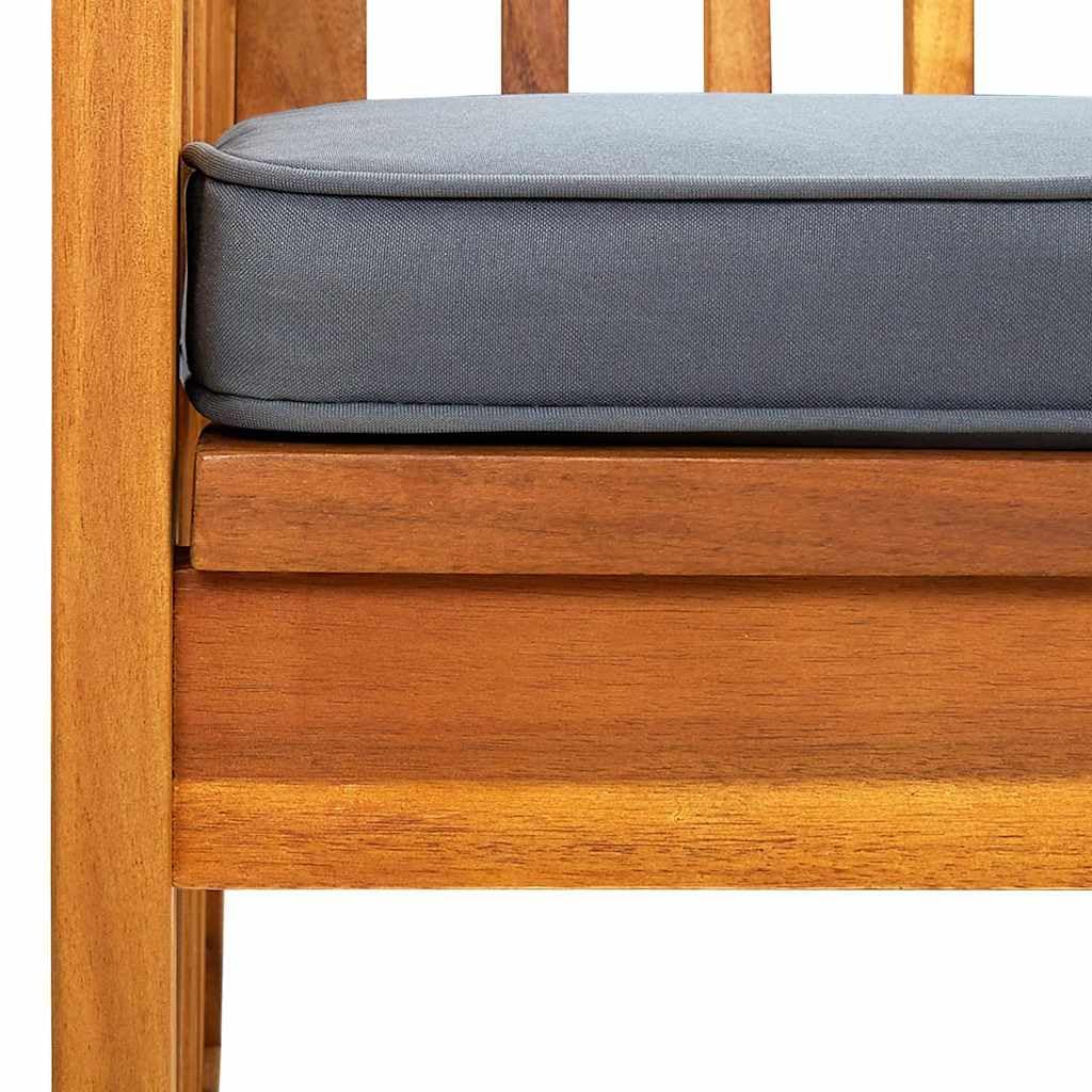 Ławka ogrodowa z poduszką 147 cm lite drewno akacjowe