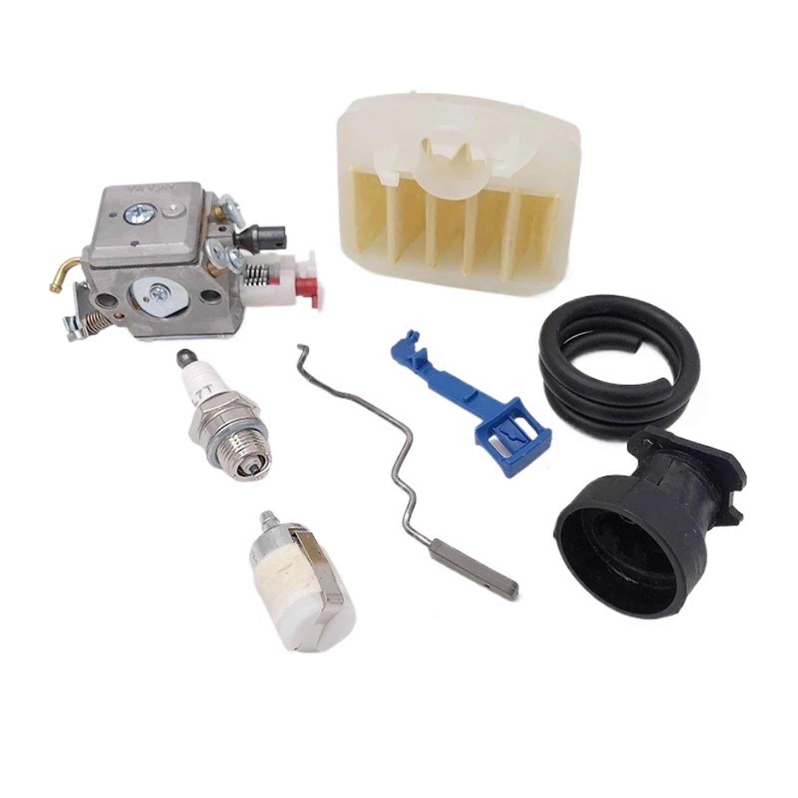 PEGGYLIN Filtro de Aire del carburador, Varilla del Acelerador, Manguera de Combustible Apta for Husqvarna 340 345 346XP 350 353, Piezas de Repuesto for Motor de Motosierra