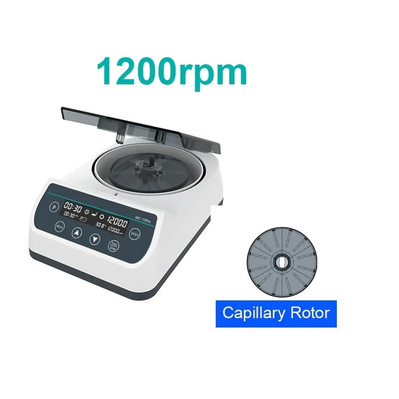 Tischzentrifuge, Hämatokrit-Zentrifuge MC-12Pro 12000 U/min Mit 12x Kapillarrotor For Die PRP-CGF-Serumtrennung