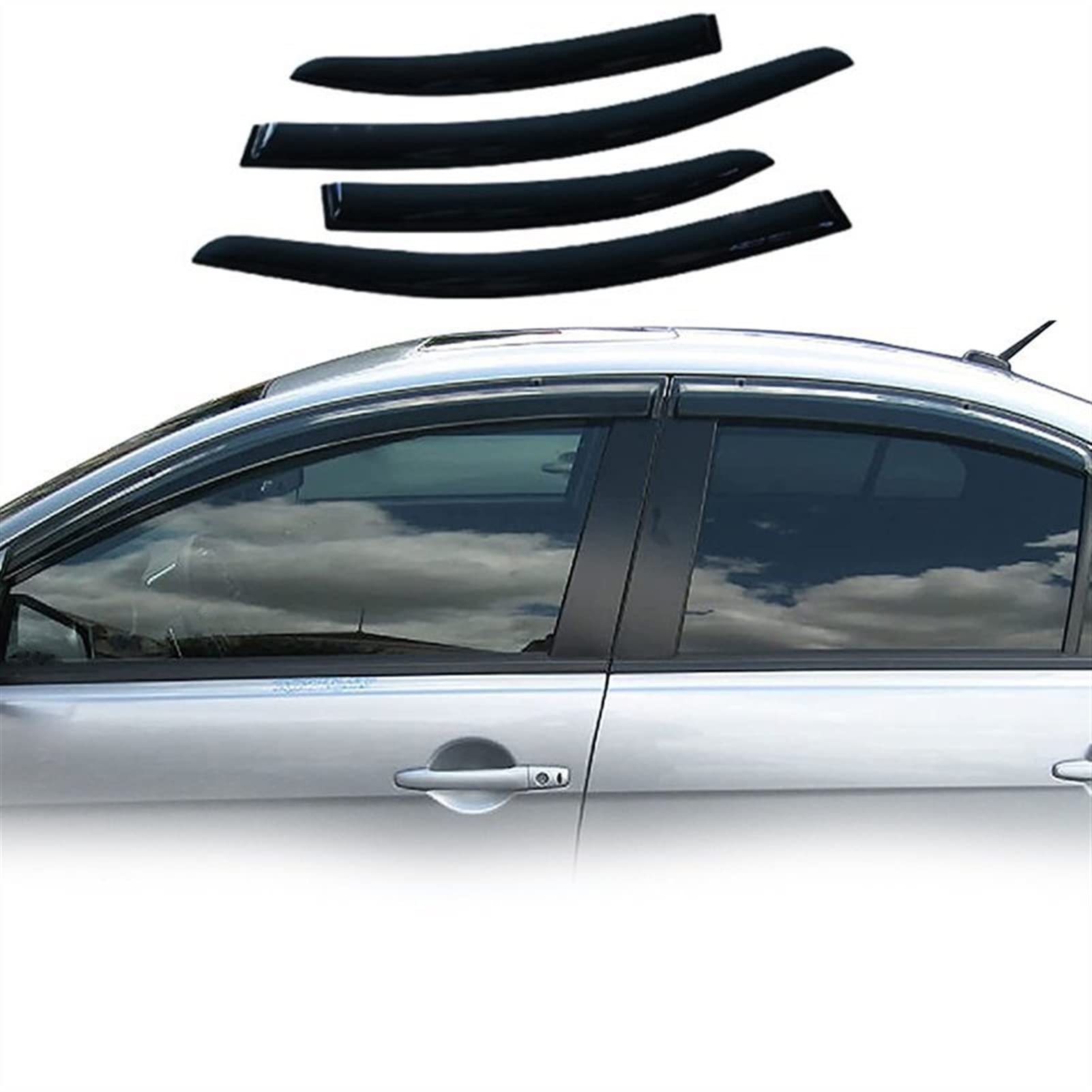 Auvent de fenêtre de voiture Mitsubishi Lancer pour rouler sous la pluie