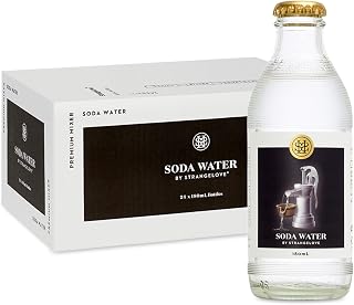 Soda Water by StrangeLove, 180 ml Glass Bottles, 24 Pack, Fine Bubble Mixer | Tom Collins Serves, Aperitivo Pours or Long Drinks, with Lively Bubbles, Fresh Lift and No Added Sweetness Through the Finish