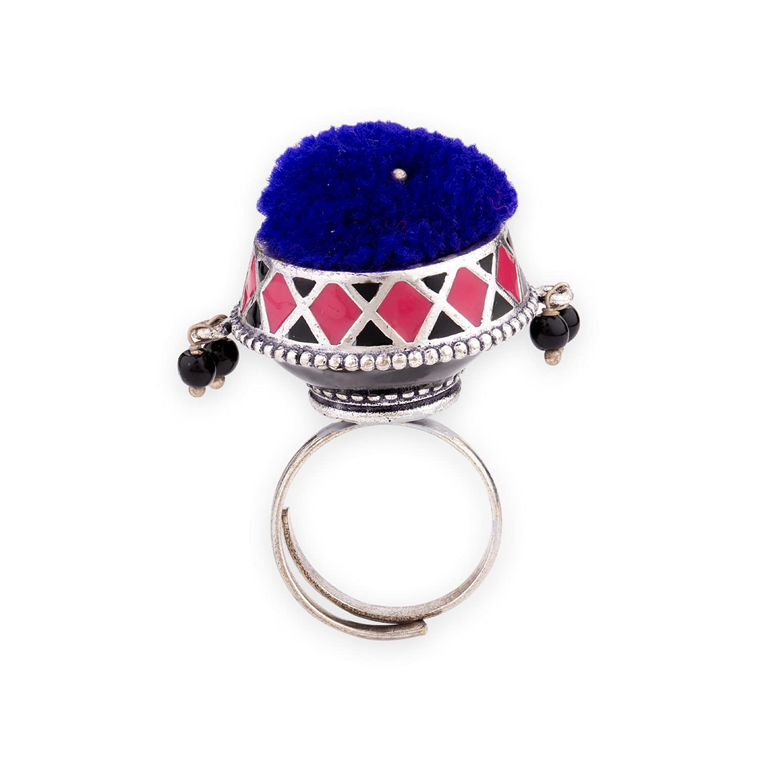 Kalbelia Enameled Statement Ring
