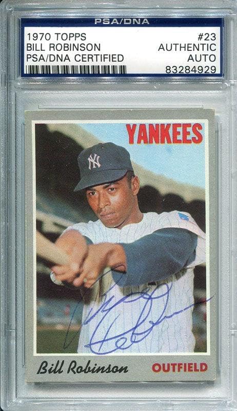 Topps Bill Robinson Autographed 1970 Baseball Card