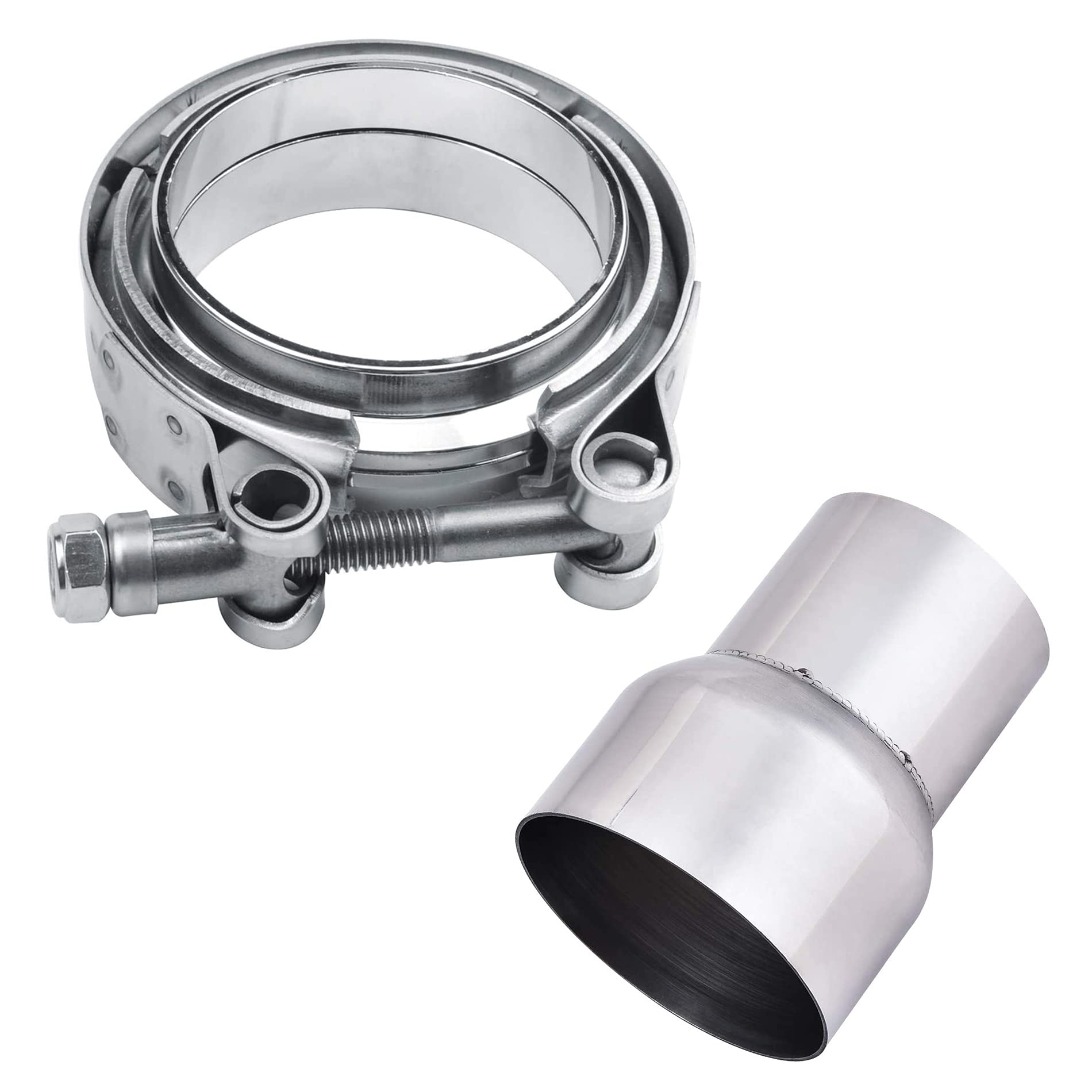 Abrazadera De Banda En V De 3 Pulgadas Con Bridas De Acero Inoxidable 304 Kit De Brida De Banda En V Brida Macho Hembra Para Sistemas De Escape Turbo Downpipes 3