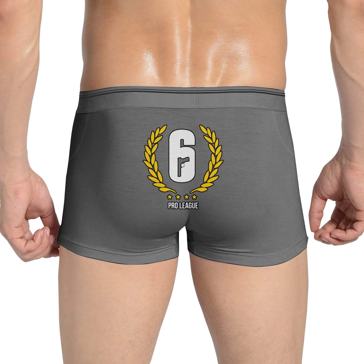 Men's Six Siege Logo Boxer Briefs Soft Breathable Stretch Underwear