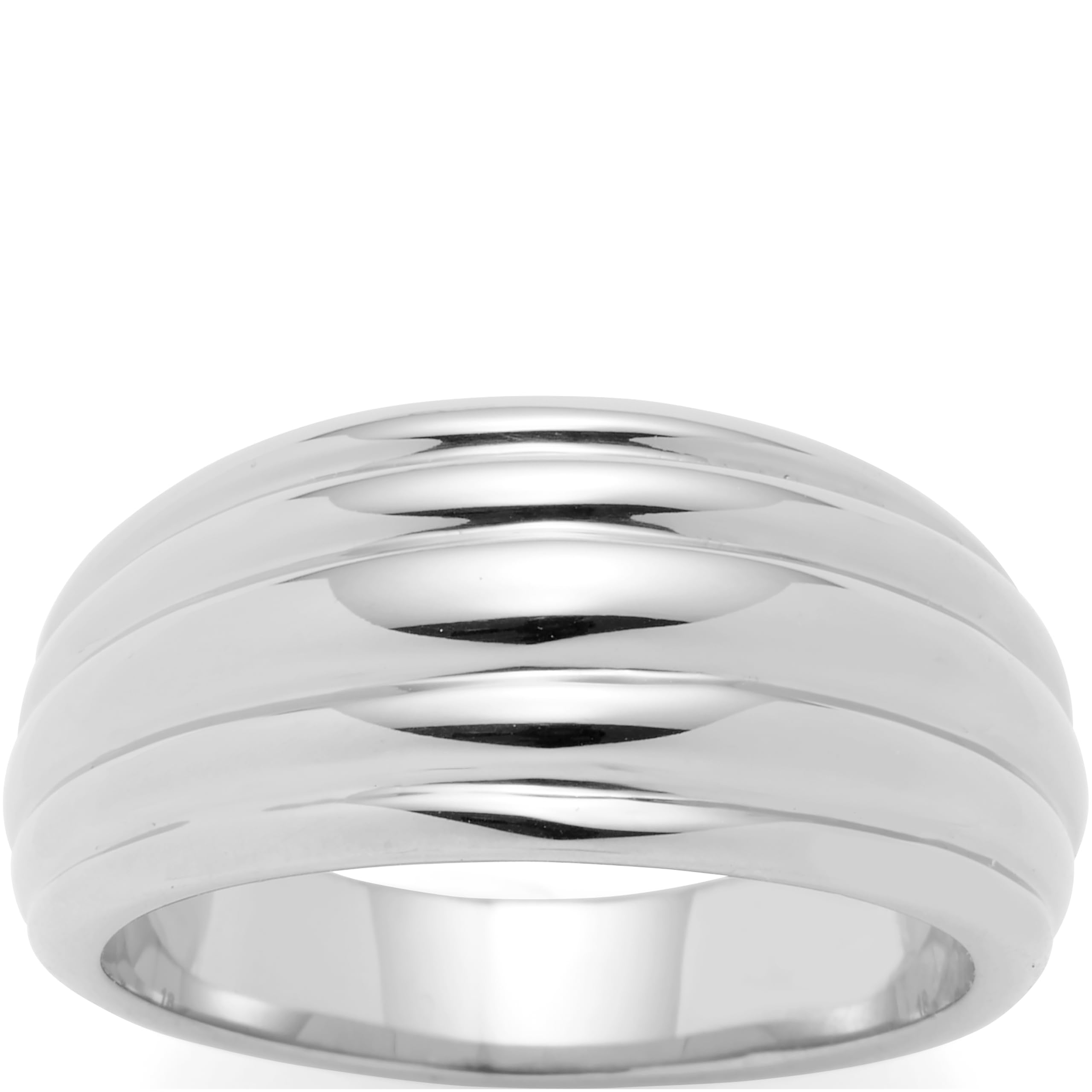 JEWELS BY LEONARDO Ring Elisabeth • Band-Ring aus silber- / goldfarbenem Edelstahl • Gr. 17-21 (53-66) • umlaufende Linien • verjüngende Form • Schmuck Geschenk für Frauen