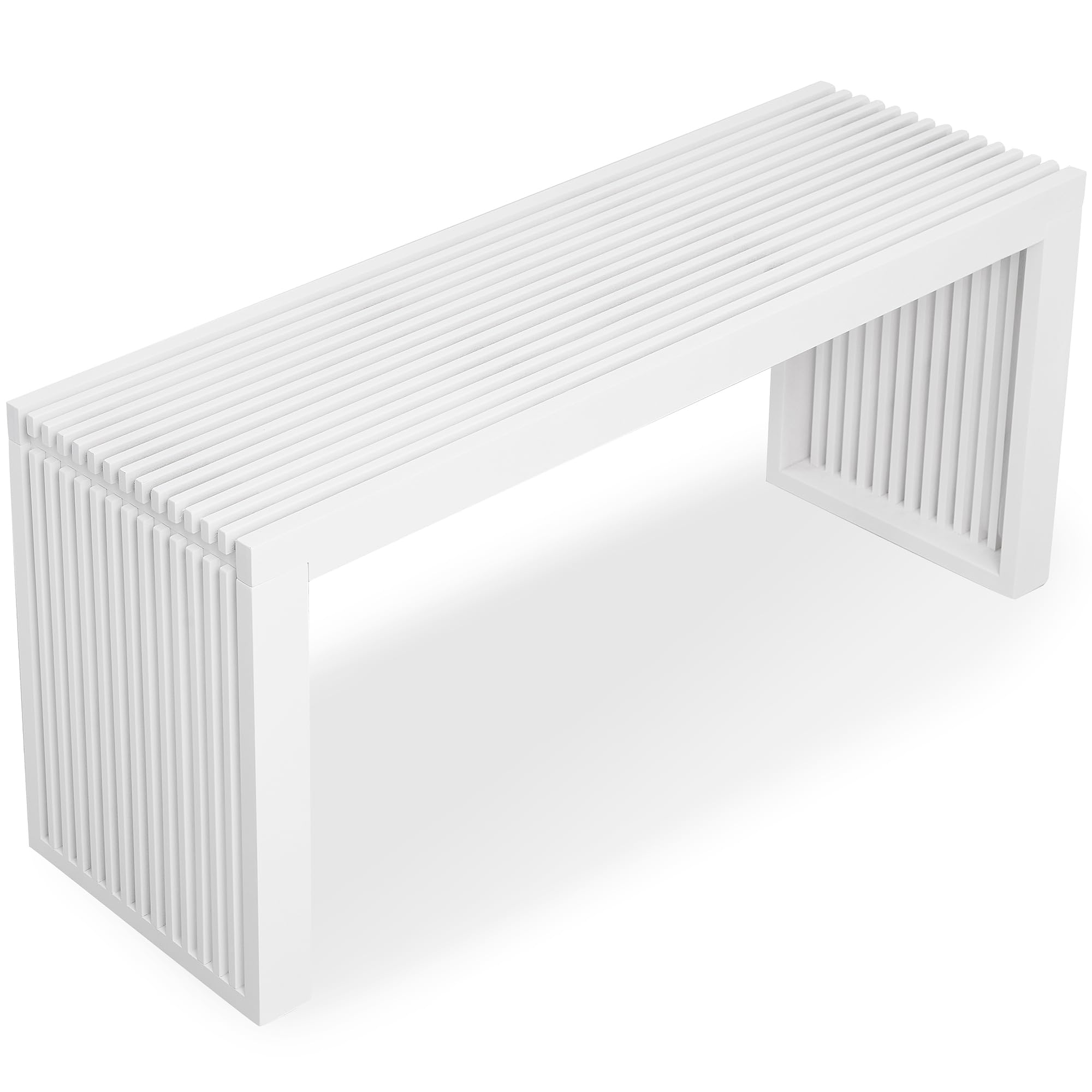 SWEVEN Dining Bench | Entryway Bench | Bedside Bench | Modern Indoor Wooden Storage Bench for Front Entry Way, Bedroom, Bathroom, Kitchen and More | Bamboo Wood Storage Bench