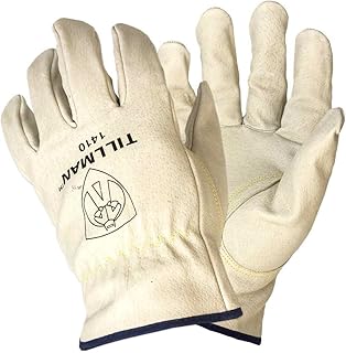 Tillman 1410 Pearl XL Grain Pigskin Leather Drivers Glove - Keystone Thumb - 10 in Length - 1410XL [PRICE is per PAIR]