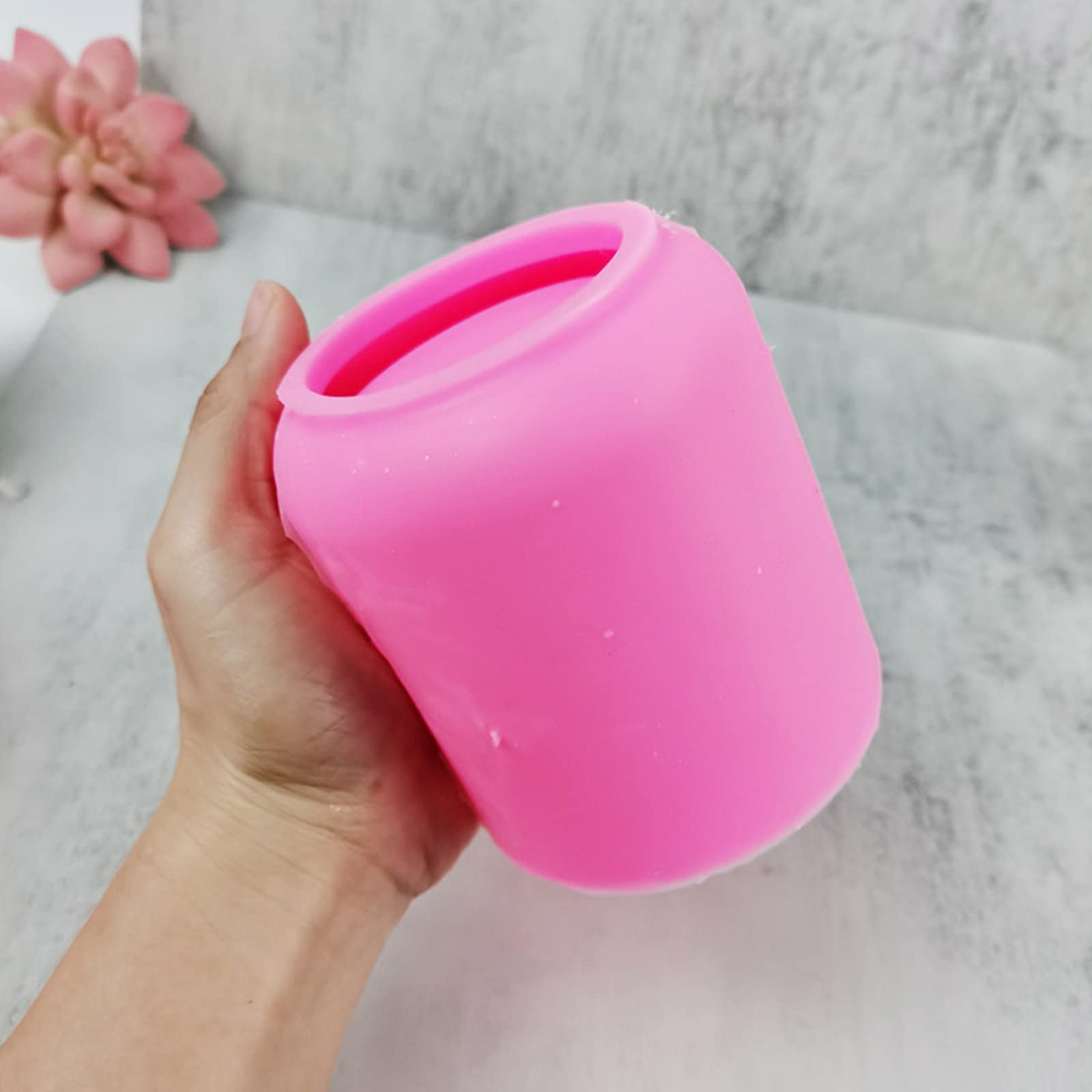 Supporto per candele Stampo in resina per gesso, vaso di fiori Stampi in silicone Stampi rotondi per resina epossidica stampi per colata di gioielli fai da te Fioriera in cemento Vaso da fiori