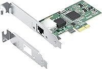 Vista 8 de 10Gtek Adaptador de Red Convergente Gigabit Ethernet 10/100/1000Mbps (NIC) con Chip Intel 82576, Tarjeta de Red Ethernet PCI Express, Puertos RJ45 X1