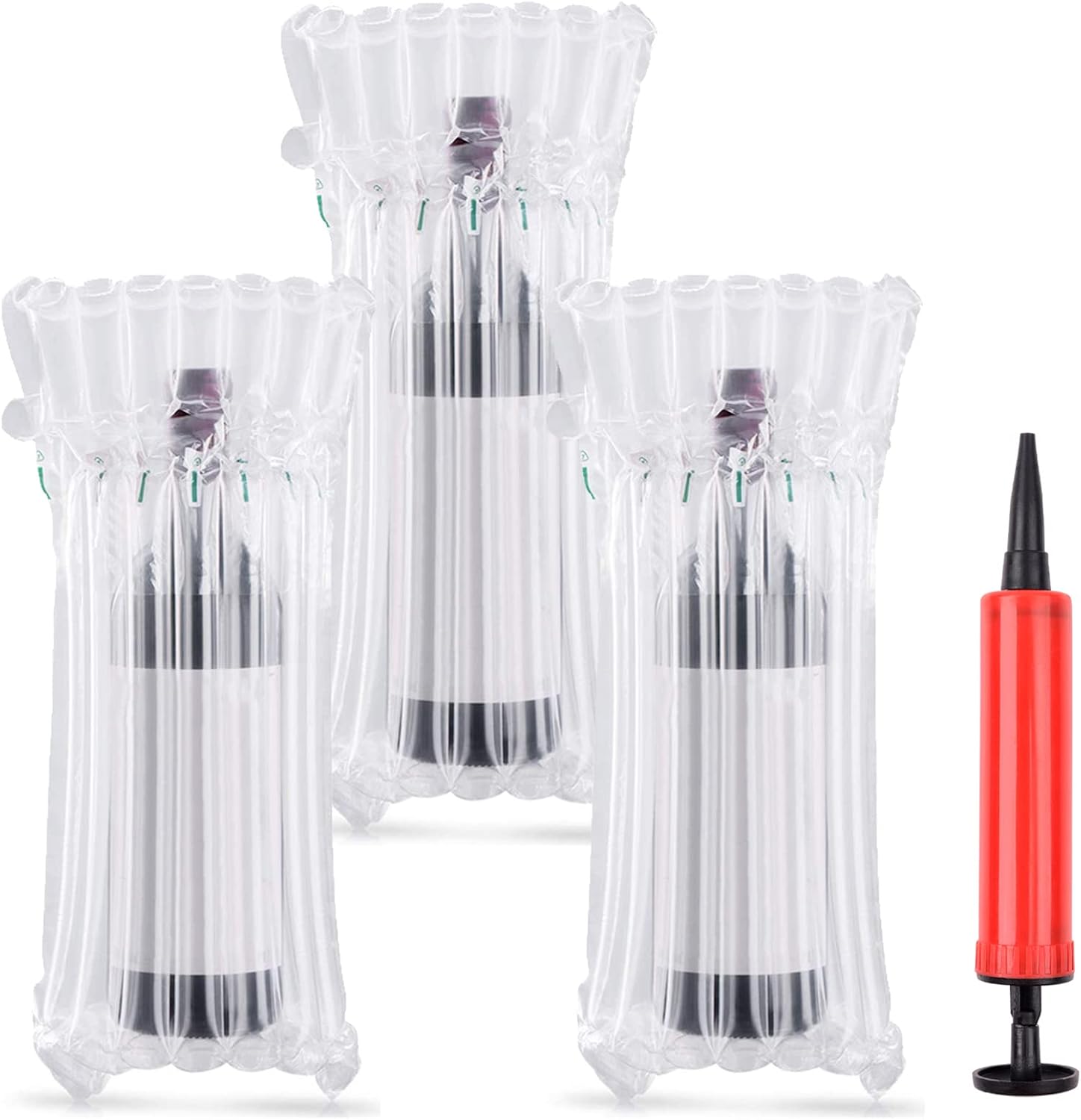 Wine Bottle Protector Travel Bags, 50 Pack Inflatable Air Column Packaging Bubble Cushion Wrap for Suitcase Luggage Airplane, Safety Shipping