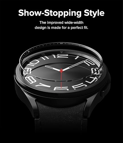 Miniatura 3 de Ringke Estilo de bisel interior elegante marco de acero inoxidable compatible con Samsung Galaxy Watch 6 Classic Case (1.772 pulgadas), protector