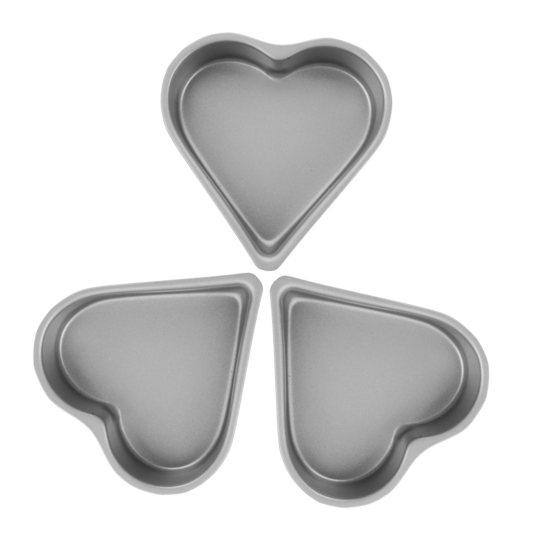 MAGICLULU 5 Sätze Kuchenform Gestell Herstellung Süßigkeitenformen Luft Backform Aus Karbonstahl Backwerkzeug Für Kuchen Herzförmige Backform Herzpfanne Kohlenstoffstahl Silver 3 Stück * 5
