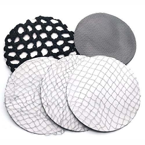 Women Ballet Dance Skating Snoods Hair Net Bun Cover Black - 5 sets of 3 types Bold x 1, Middle x 1, Thin x 3 mesh (3 types mesh)