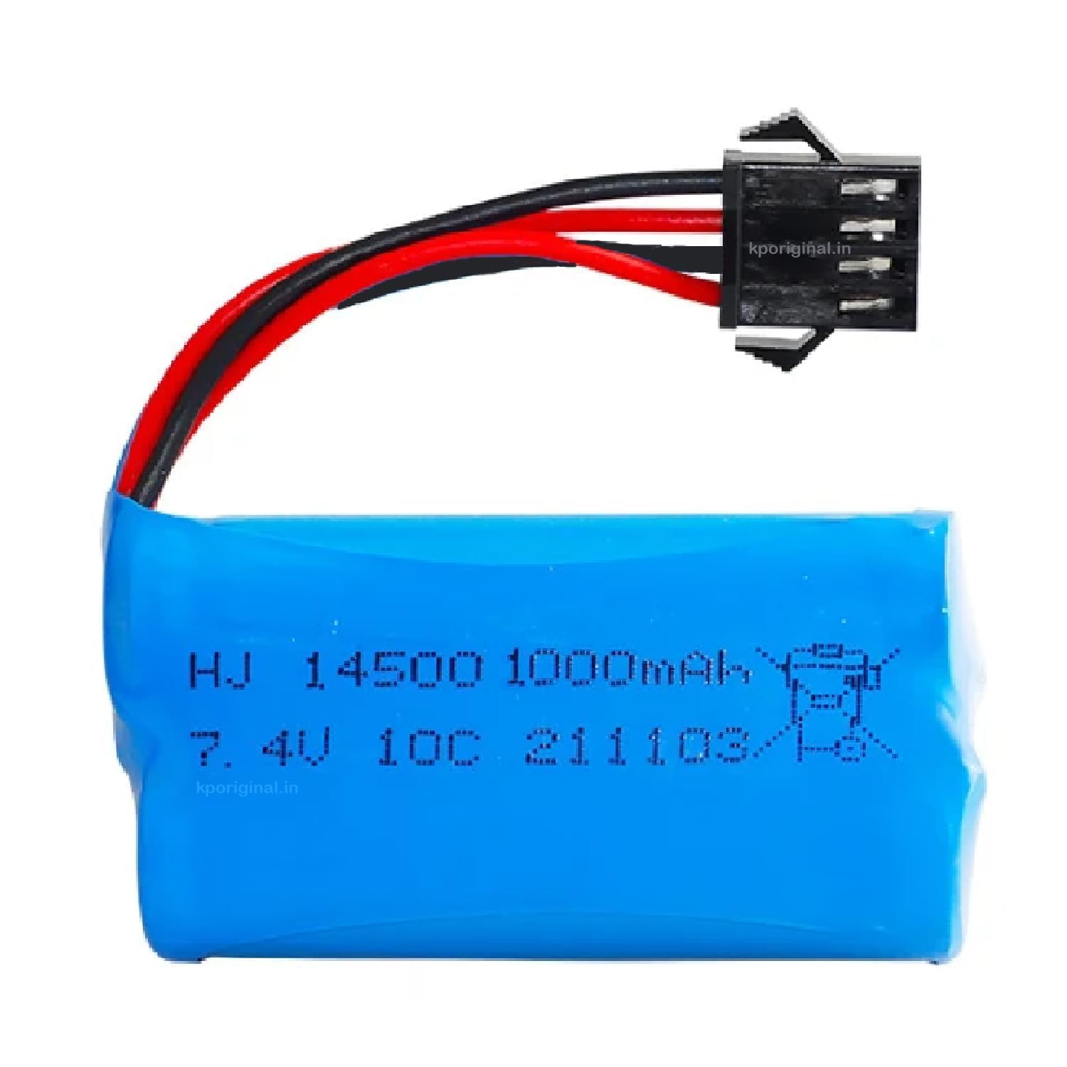 KP Original Battery SM-4P Plug, MN45 WPL D12 RC Car Boat Gun, Speed ​​Boat 14500 2s 7.4v Lipo Battery Charger Parts Toys, 7.4v 2S 1000mAh-image-31