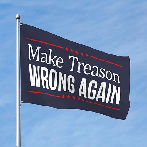 Miniatura 2 de Bandera Make Treason Wrong Again, resistente al racismo, bandera anti-Trump Is A Traidor, banderas de 4 x 6 pies, para decoración del hogar al aire