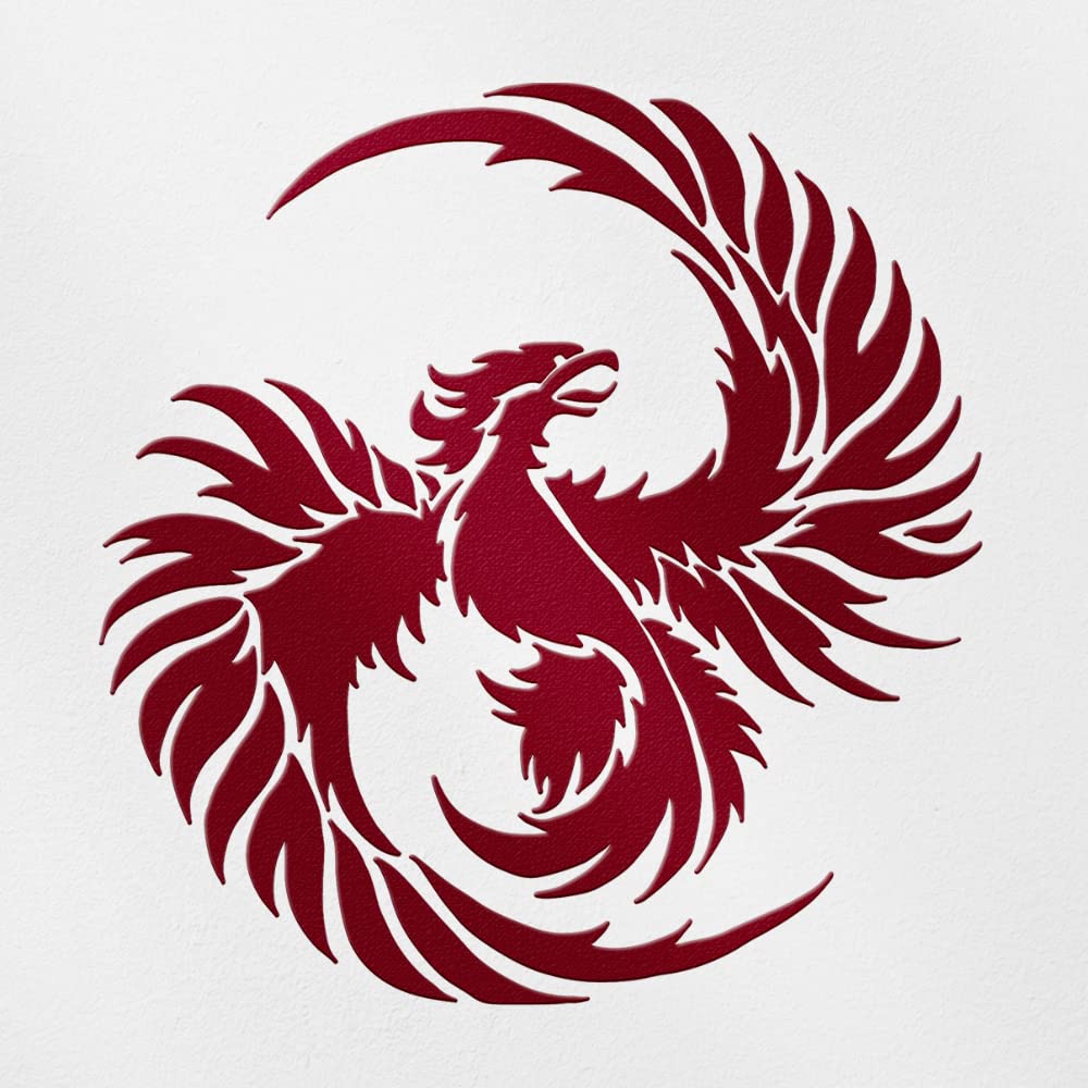 Amazon.com: Transparent Decal Stickers of Phoenix Bird 2 Stencil