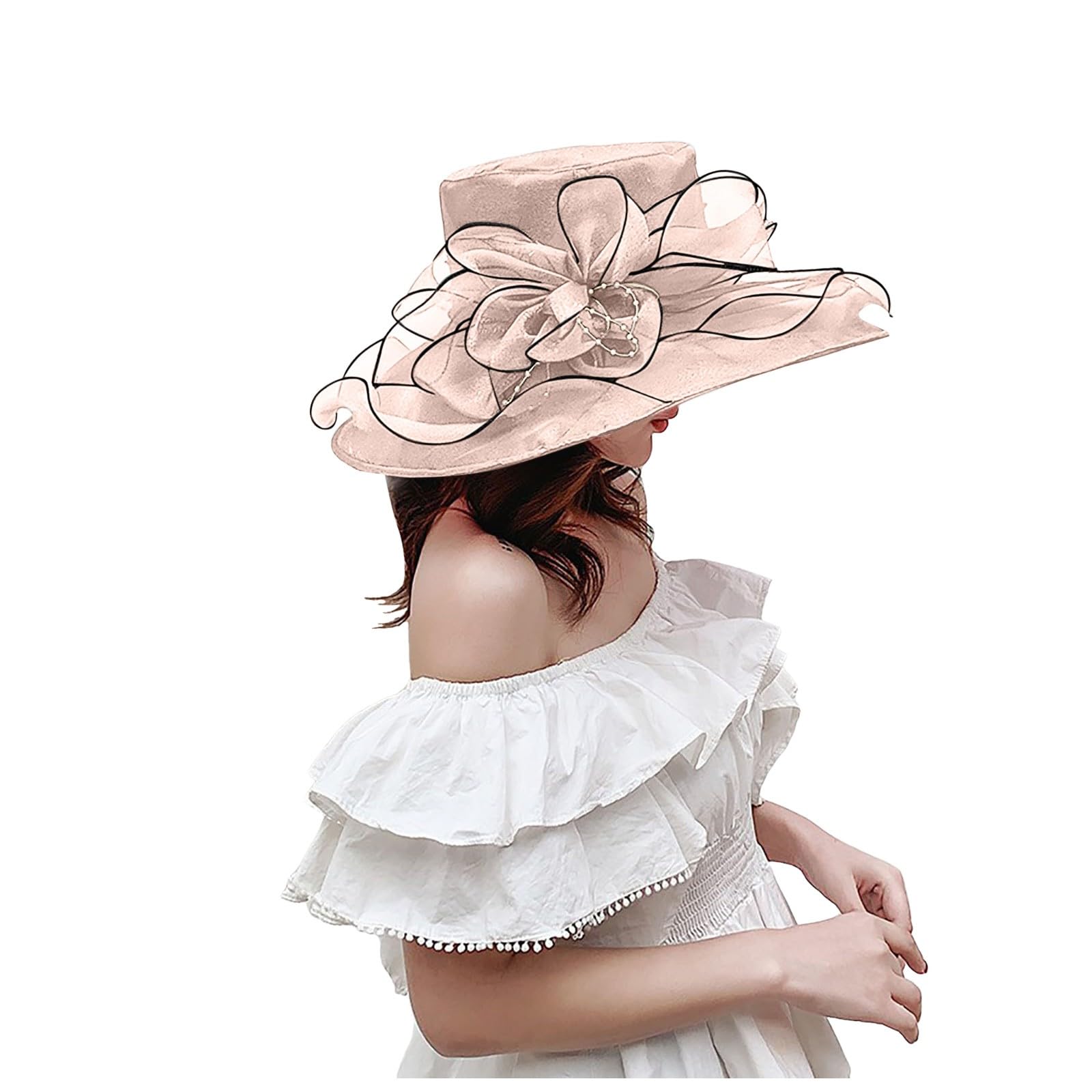 Fulidngzg Sombrero Playa Mujer Sombreros Mujer Verano Sombrero Mujer Personalizado Ligero Sombrero Paja Protección UV Gorro Pescador Plegable Gorro Playa Mujer Protección Sol Sombrero Mujer ala Ancha