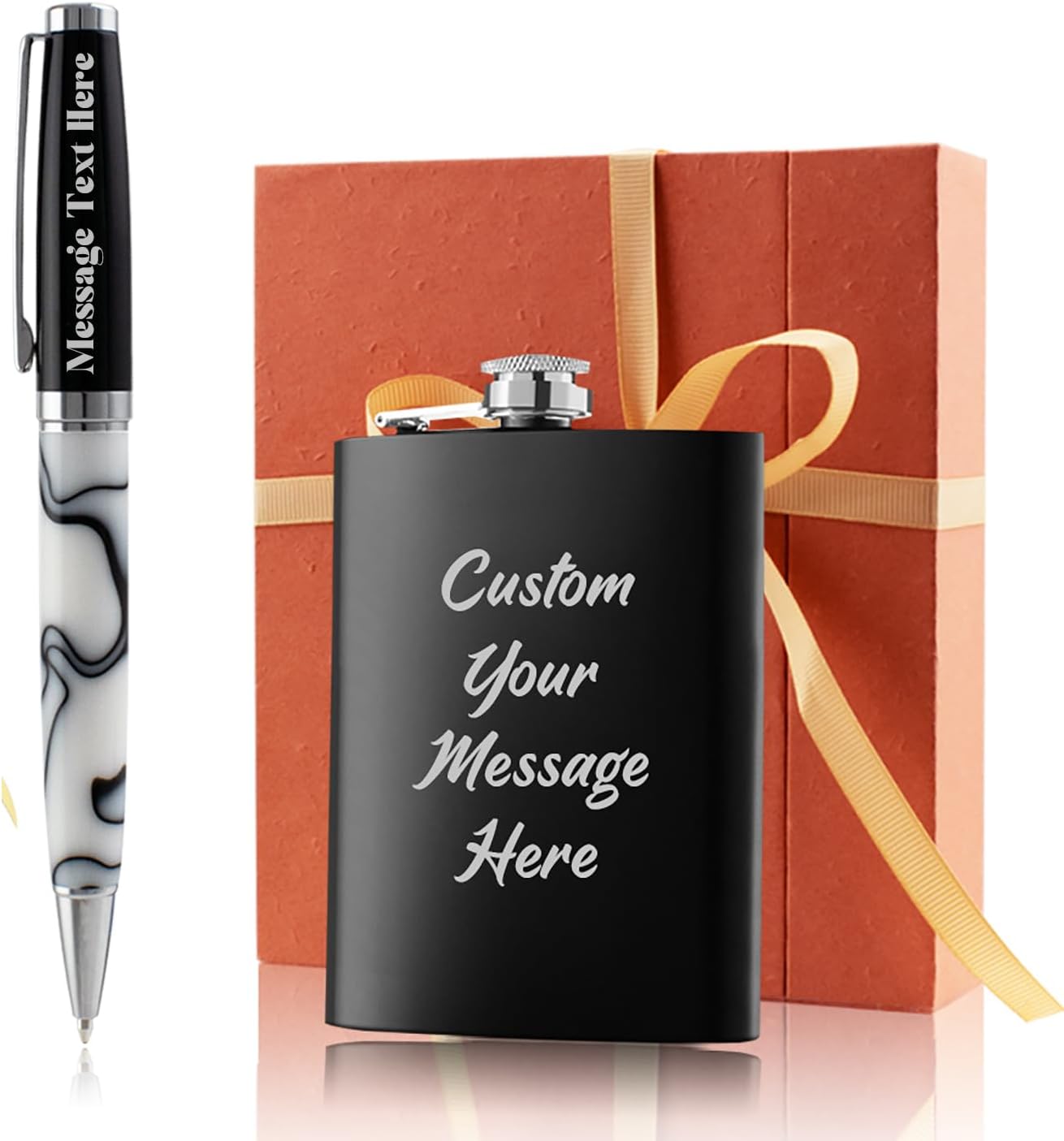 Yastar Personalized Gift Pen - Luxury Ballpoint Pen with a Custom Flagon Black ink - Custom with Your Name or Message, Gift for Friends/Colleagues/Man and Women any occations