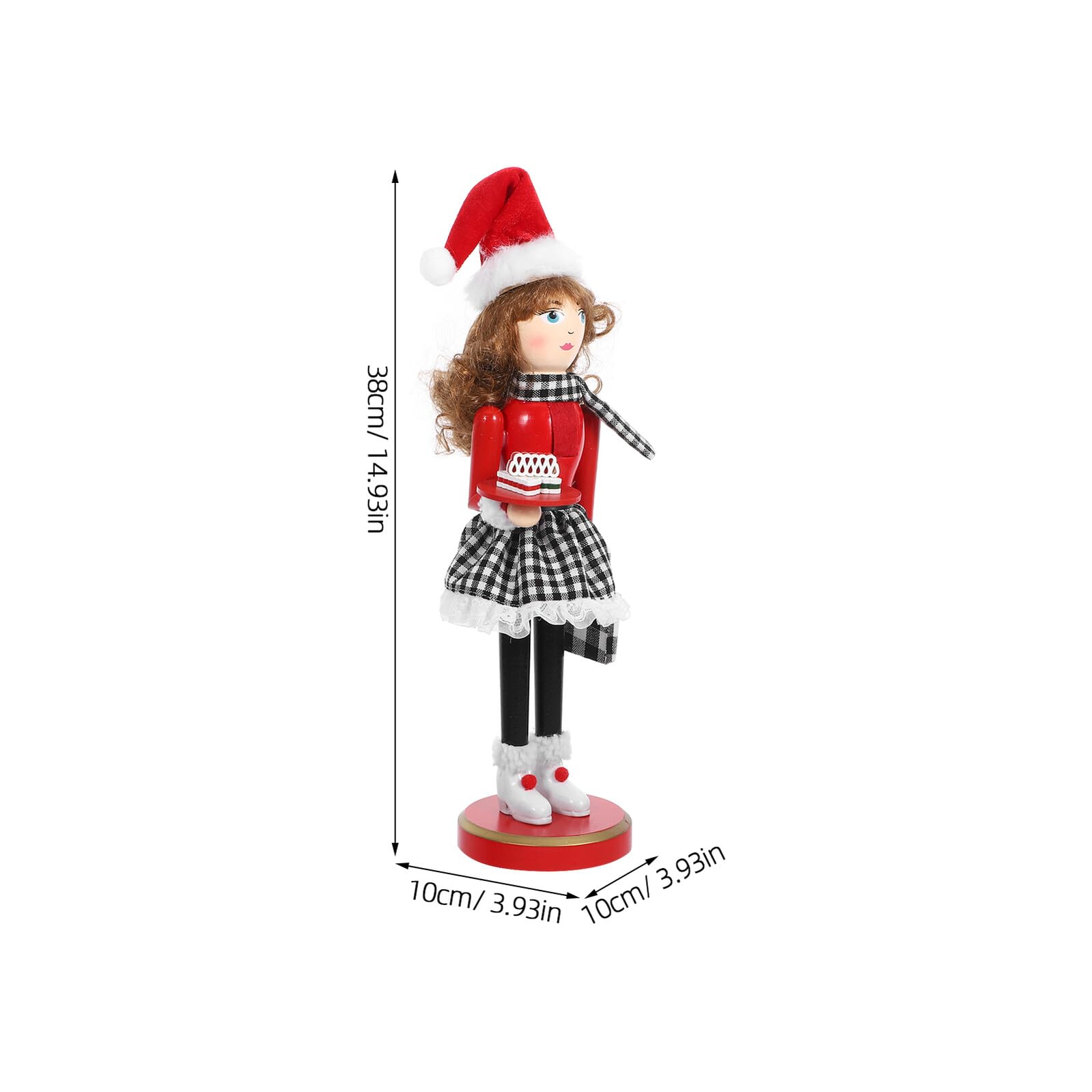 VICASKY Holz Nussknacker Figur Weihnachten Ornament Tischdekoration Nussknacker Puppe aus Holz Tischfigur