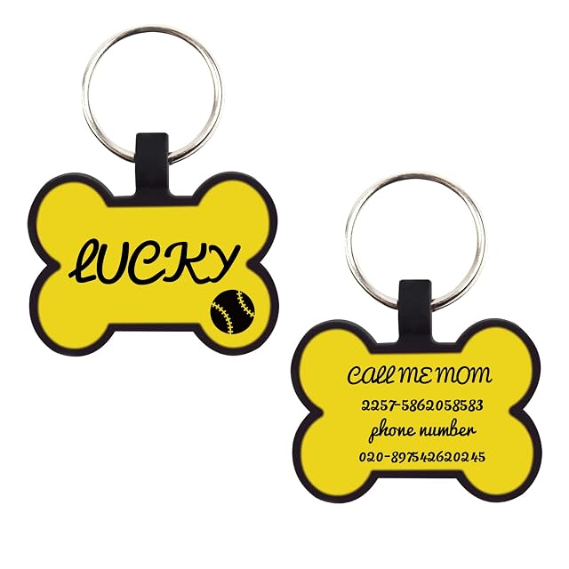 CAMAL 2 Piezas Chapa Perro Grabada, Placas para Perros Grabadas Sin Ruido Silicona