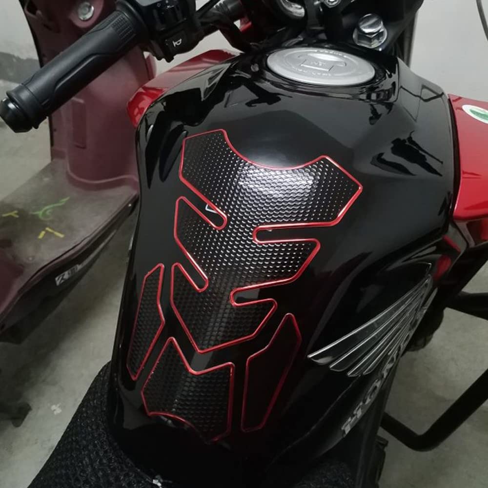 Qiilu Protecteur De Réservoir De Moto En Fibre De Carbone