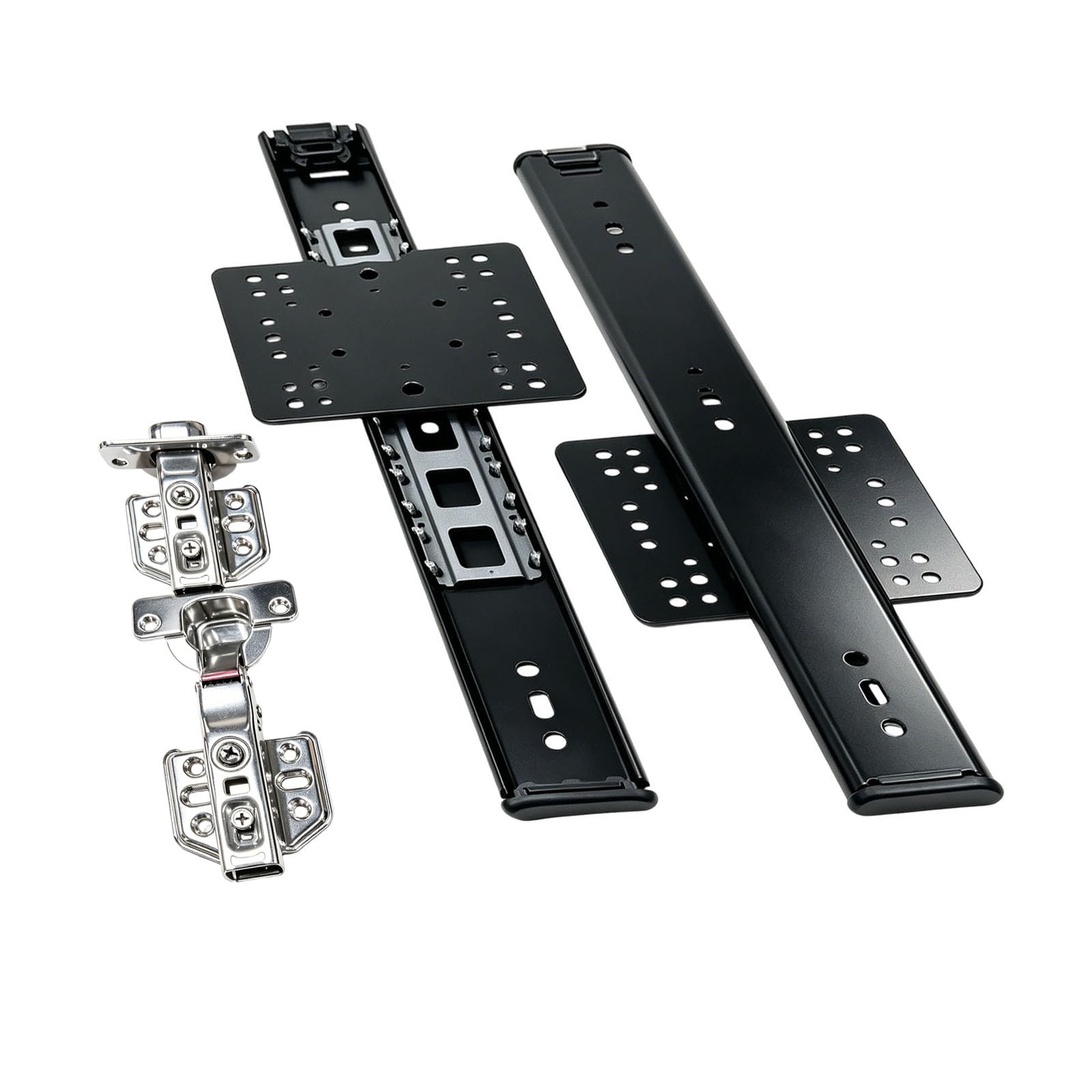 Quiet Heavy Duty Hidden Hinge Mechanism for Folding Wardrobes with Reduction Sturdy Steel Concealed Sliding Door Track