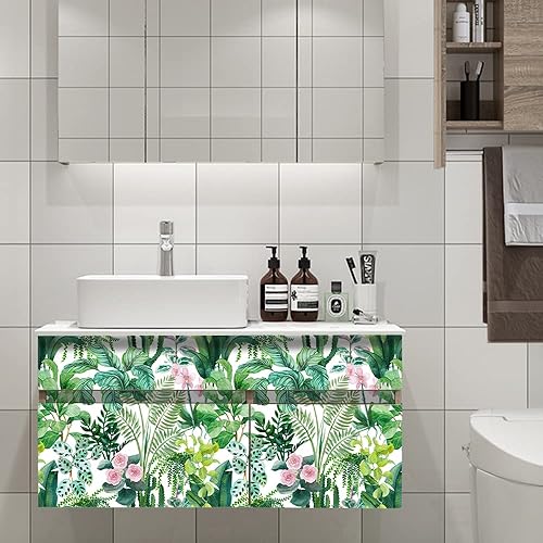 Miniatura 3 de Papel tapiz tropical para despegar y pegar, hojas de palma, flores, extraíble, impermeable, papel de contacto decorativo, autoadhesivo, floral,