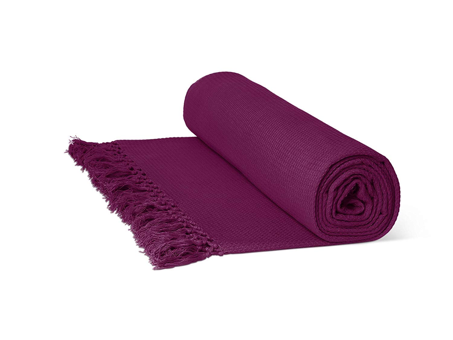 Rapport Honeycomb Cotton Throw, Red, Chair