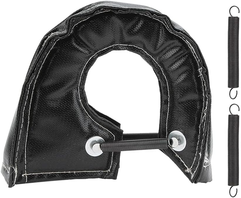 Turbo Blanket Thermal Heat Barrier Cover, Turbocharger Heat for T3 T25 T28 GT25 GT35, High Temperature Protection Up to 2000°F, Black Turbo Cover with 2 Springs, Dura