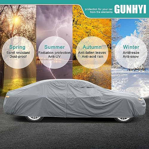 Image of GUNHYI Multi-Layer Large SUV Car Cover Waterproof All Weather Heavy Duty, Universal Fit Cadillac Escalade ESV, Chevrolet Chevy Suburban, Ford Expedition Max, GMC Suburban, Lincoln Navigator LWB etc.
