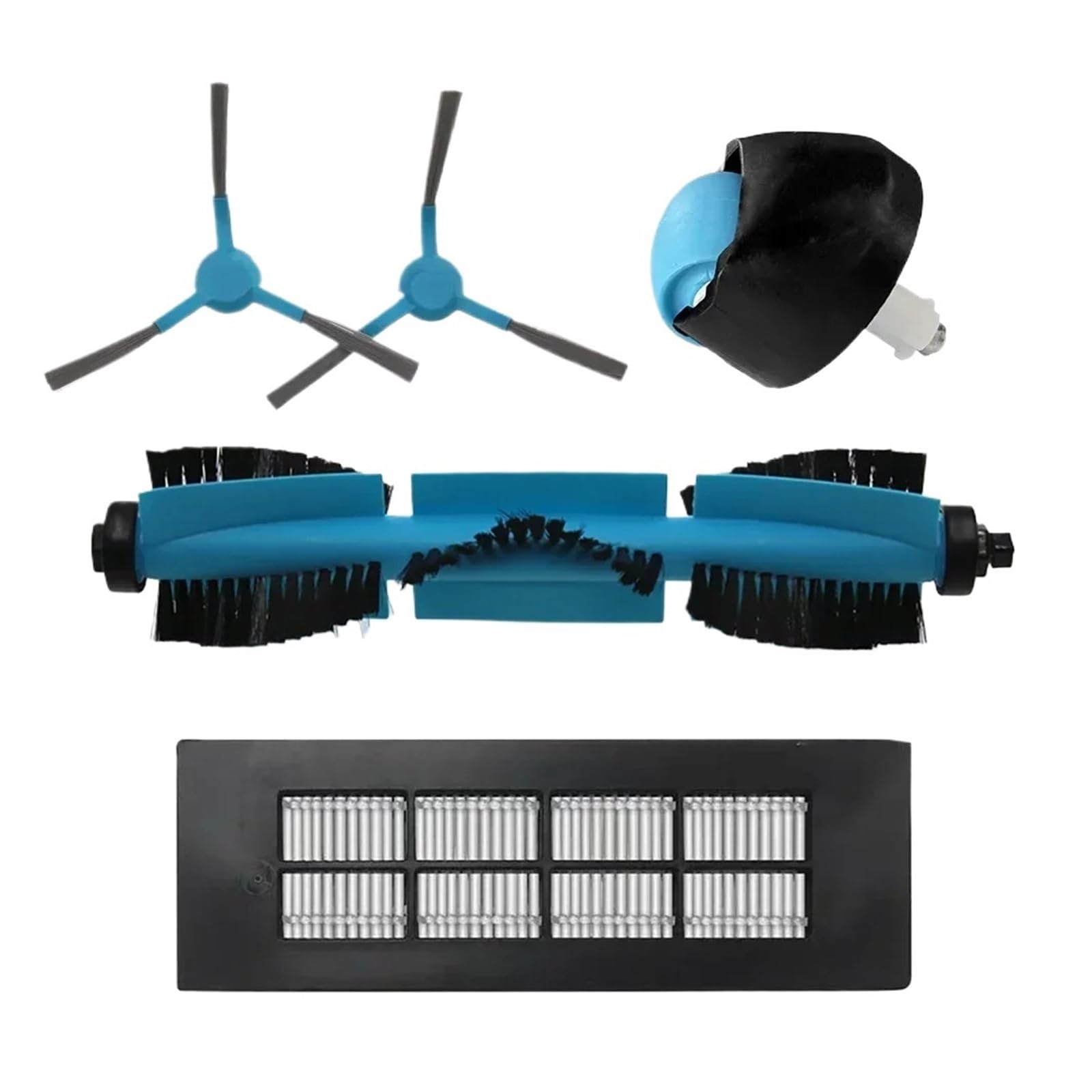 Main Side Brush, Filter, and Wheel Kit, Compatible with Conga 3090/3091/3092, Robot Vacuum Cleaner Replacement Parts