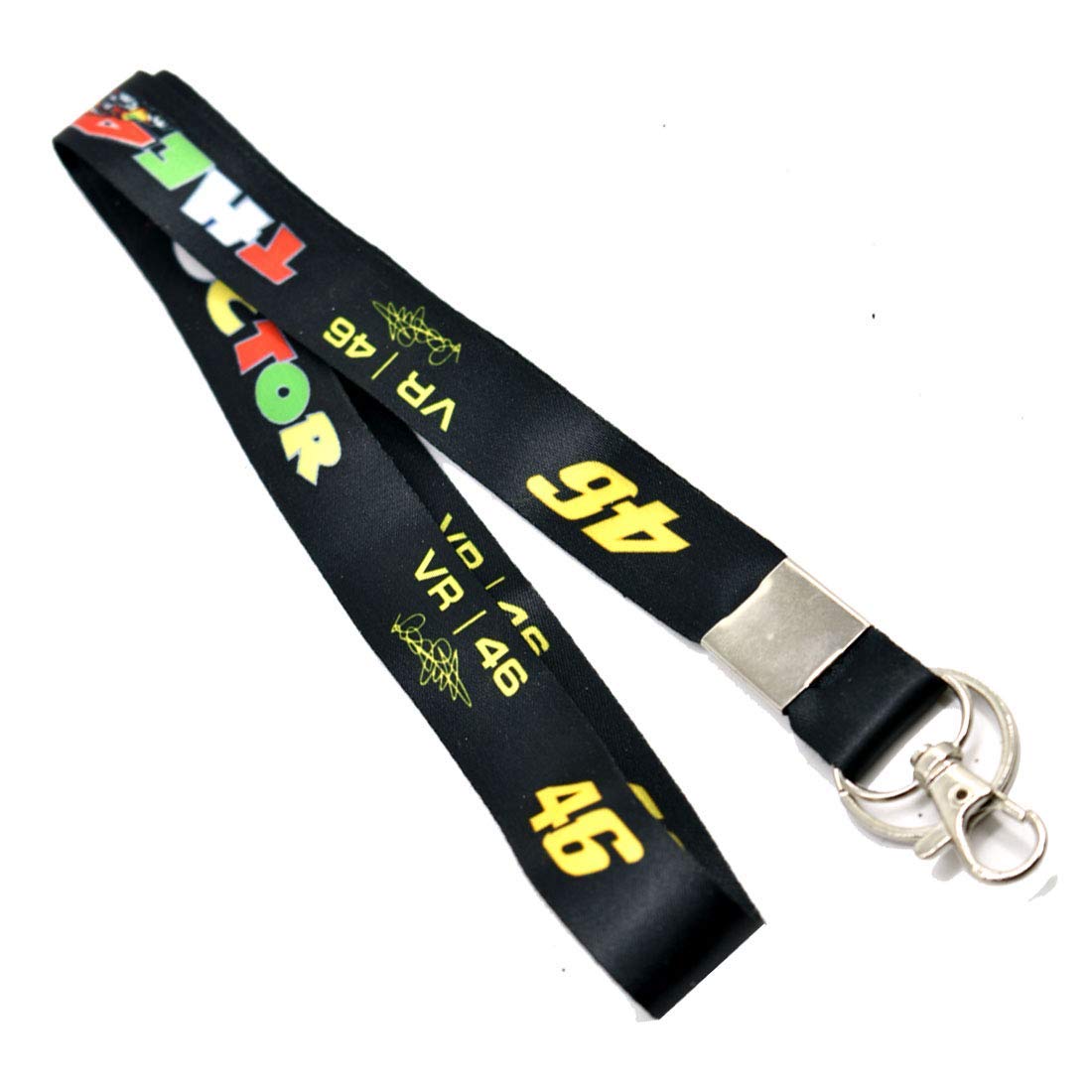 MJ RagavBlack Fabric 46 VR Hook Key Chain for Bike