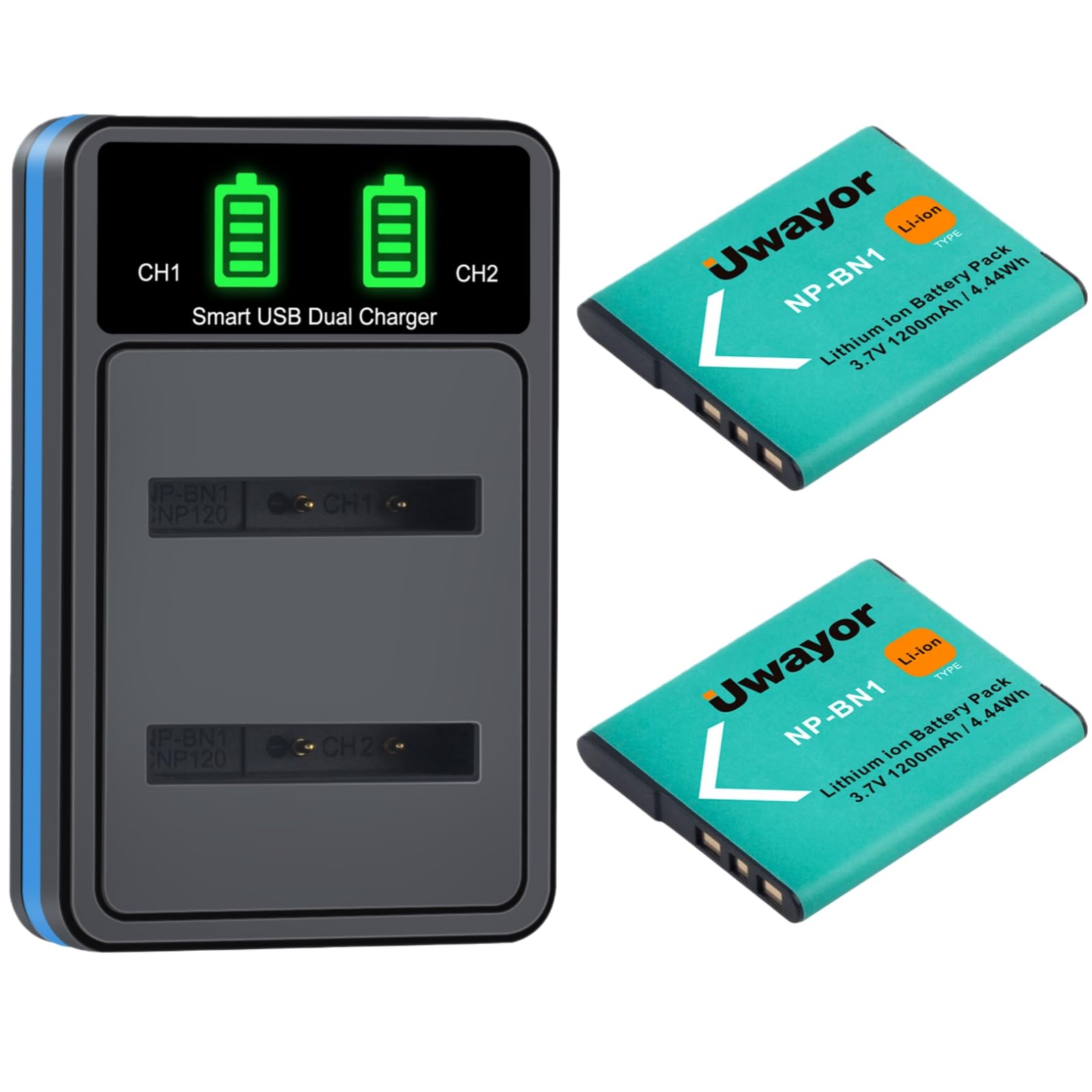 Amazon.com: NP-BN1 Battery 2 Pack and Dual Charger for Sony Cyber