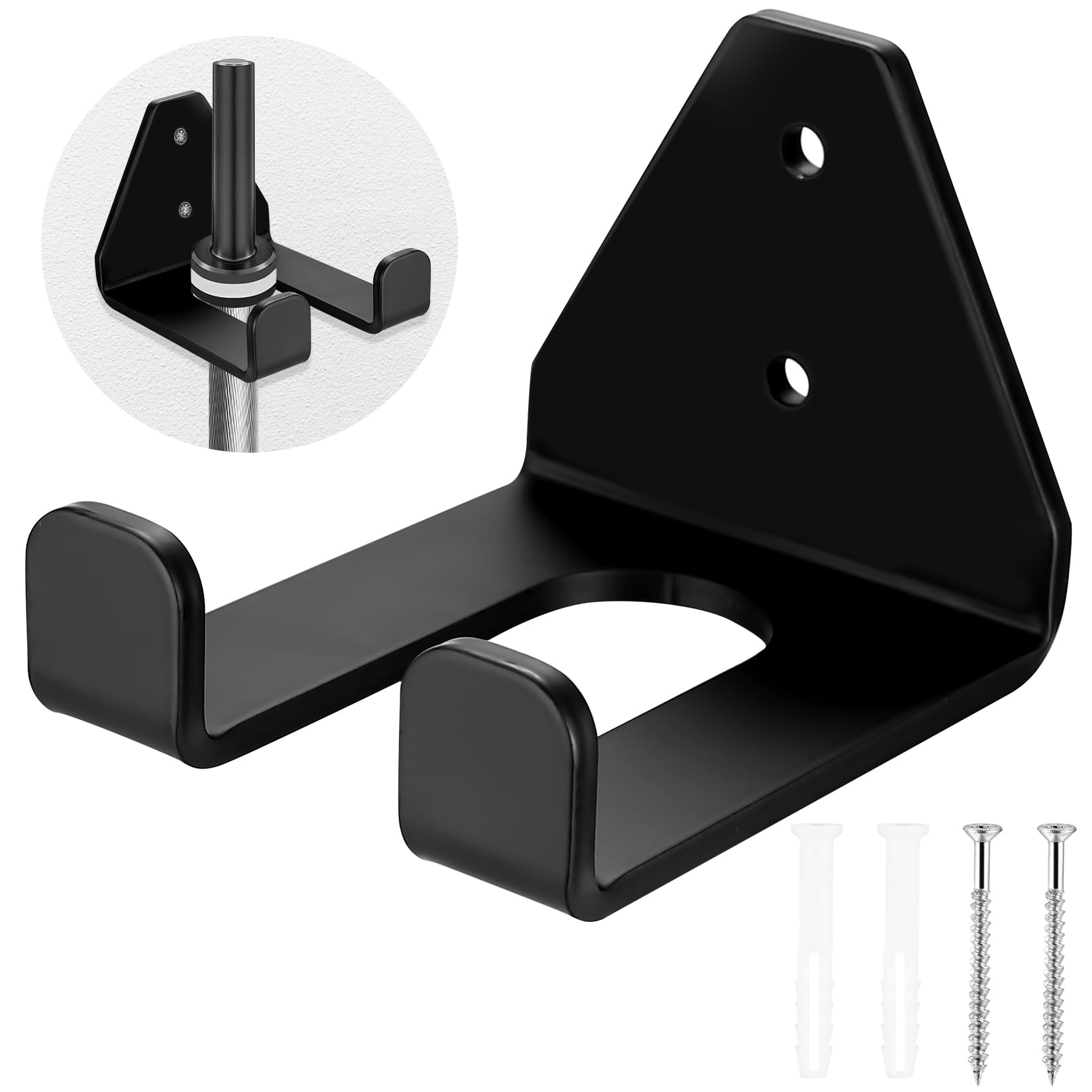 for Olympic Barbell Holder, Dumbbell Rack Storage, Vertical Hanging Barbell Rack Wall Mounted Dumbbell Wall Holders Stand for Home Gym Barbells Space Saving Hanging Storage, with Screws