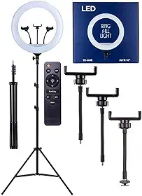 Iluminador Led Ring Light De 18 Polegadas Lives Tripé 215cm
