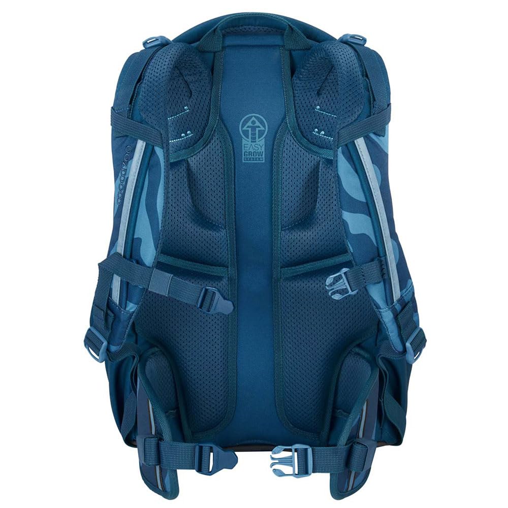 coocazoo MATE Schulranzen-Set 3tlg für Mädchen und Jungen ab der 4. Klasse mit Rucksack. Schlamperetui und Sportbeutel (Breaking Waves)