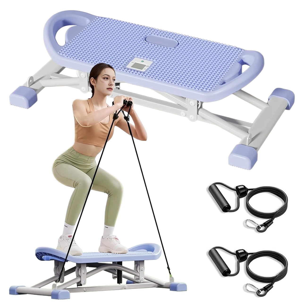 Deska balansowa All Motion z monitorem LCD, maszyna do równoważenia na narty z taśmami oporowymi, przenośny symulator narciarski do treningu całego ciała z funkcją skrętu talii