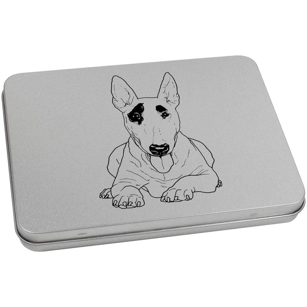Azeeda 170mm 'Bull Terrier' Metal Hinged Tin/Storage Box (TT00139316)