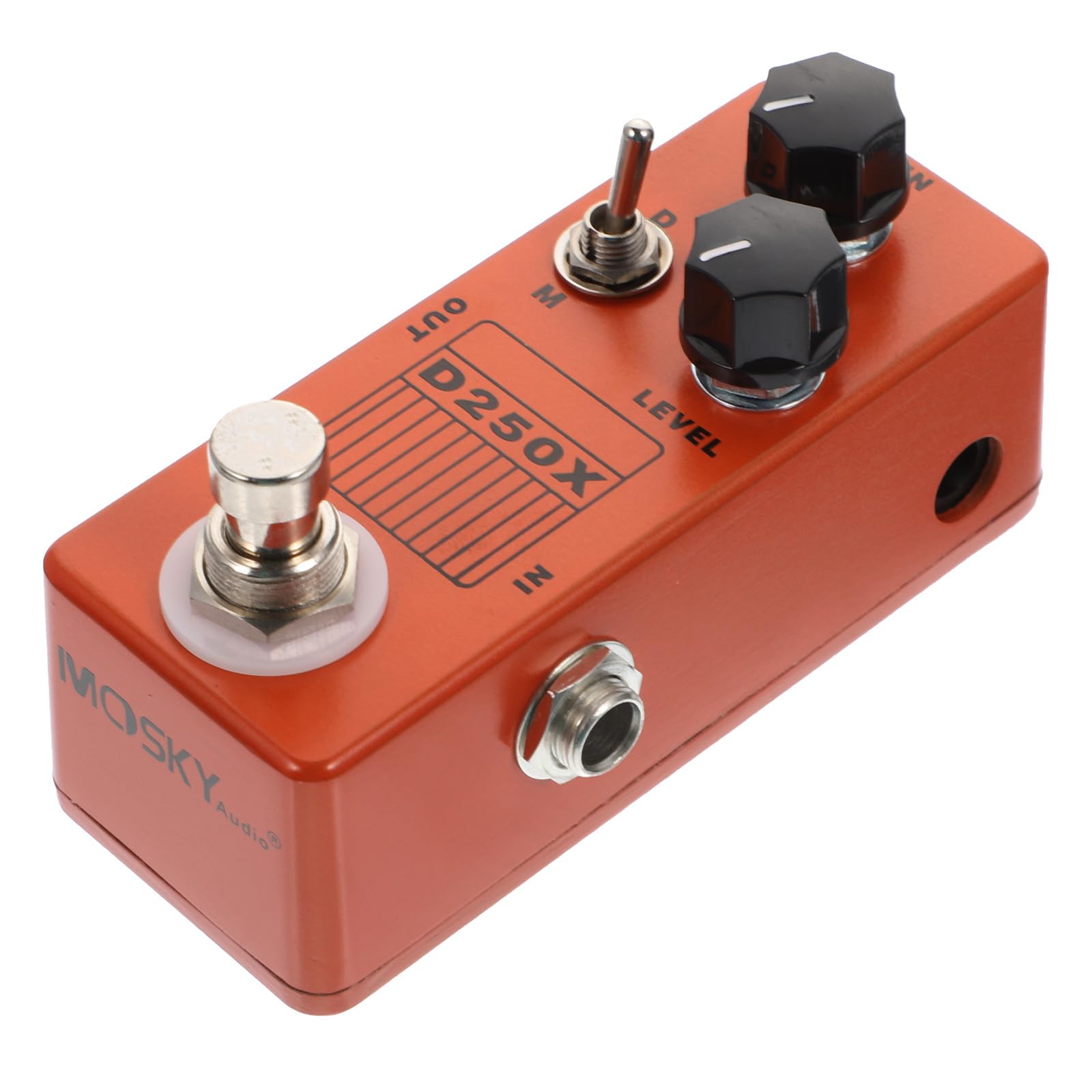 TOYANDONA Pedal de Efectos de Guitarra Naranja True Bypass y Carcasa de Metal, Mini Pedal Fácil de Reemplazar Adecuado para Accesorios de Guitarra