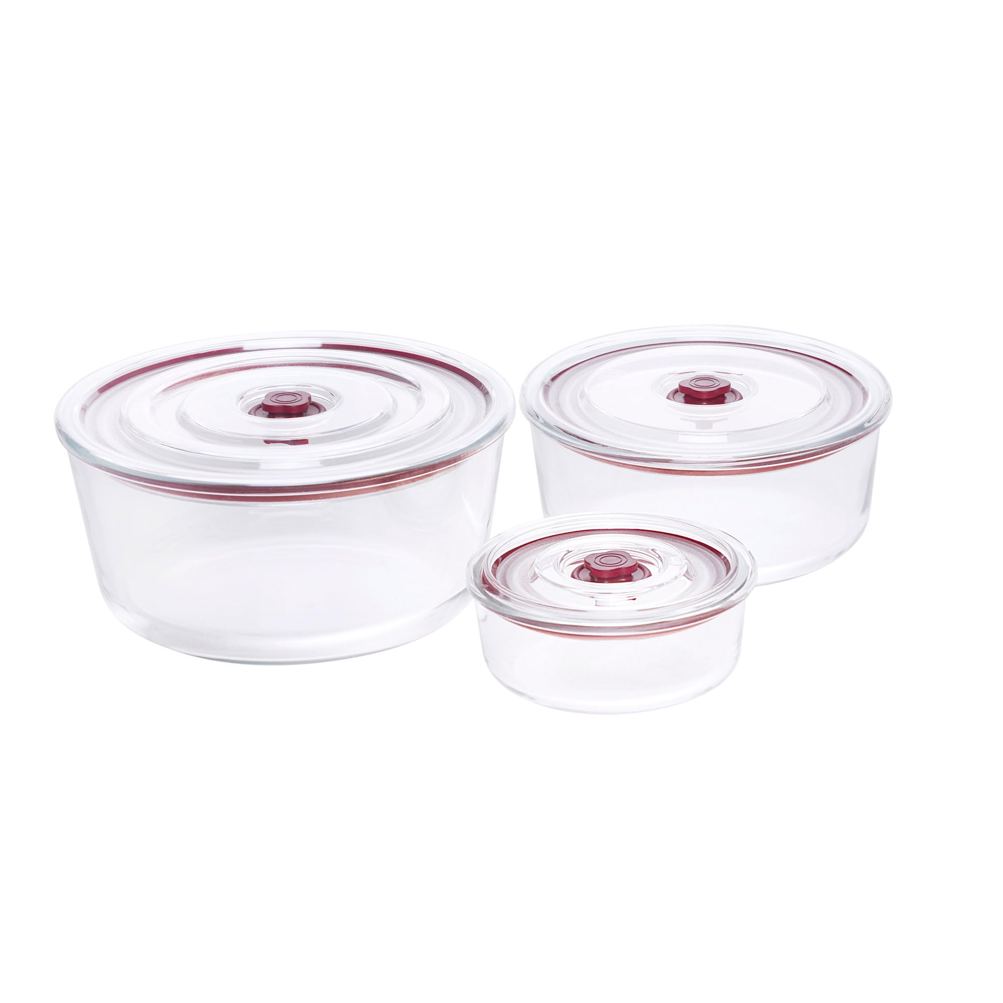 Jata HOGAR HREC4230 - Tupper in vetro ermetico. 3 contenitori in vetro per alimenti. 6 pezzi (3 confezioni + 3 coperchi) senza BPA. Adatto per microonde, congelatore. Per solidi e liquidi.