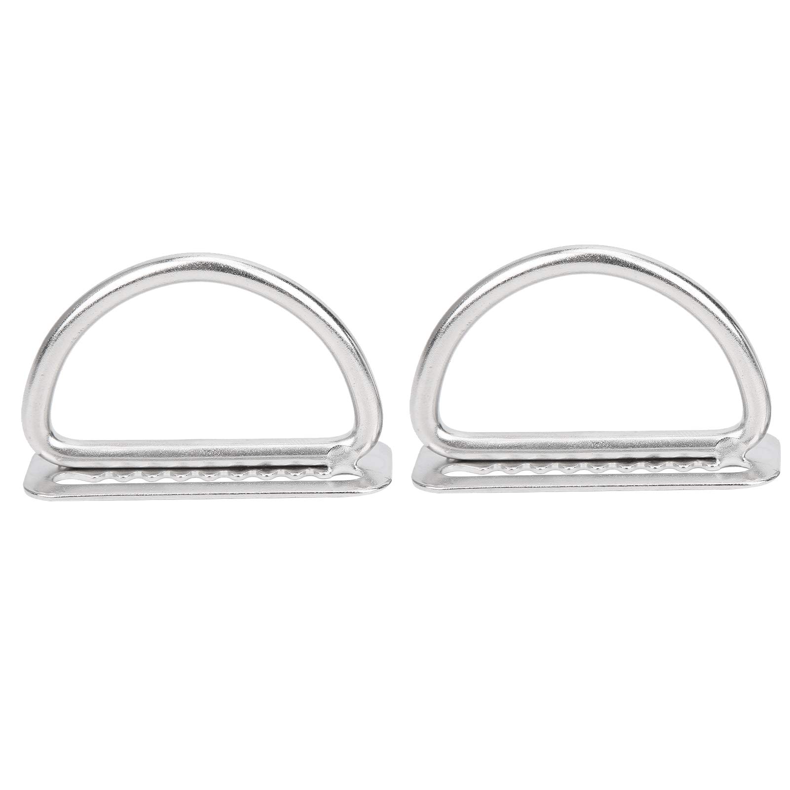 Xolsurg 2pcs 304 Stainless Steel D Ring Diving Buckle Water Sport Weight Belt Keeper Buckle Coupling Attachment for Diving Sport