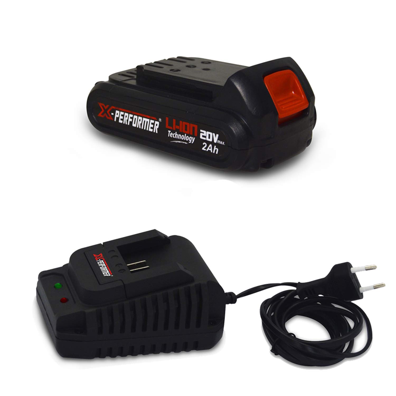 Batterie Concept 20V Lithium 2 Ah Compatible pour la Gamme d'outils Electro-portatifs X-PERFORMER + Chargeur unclus