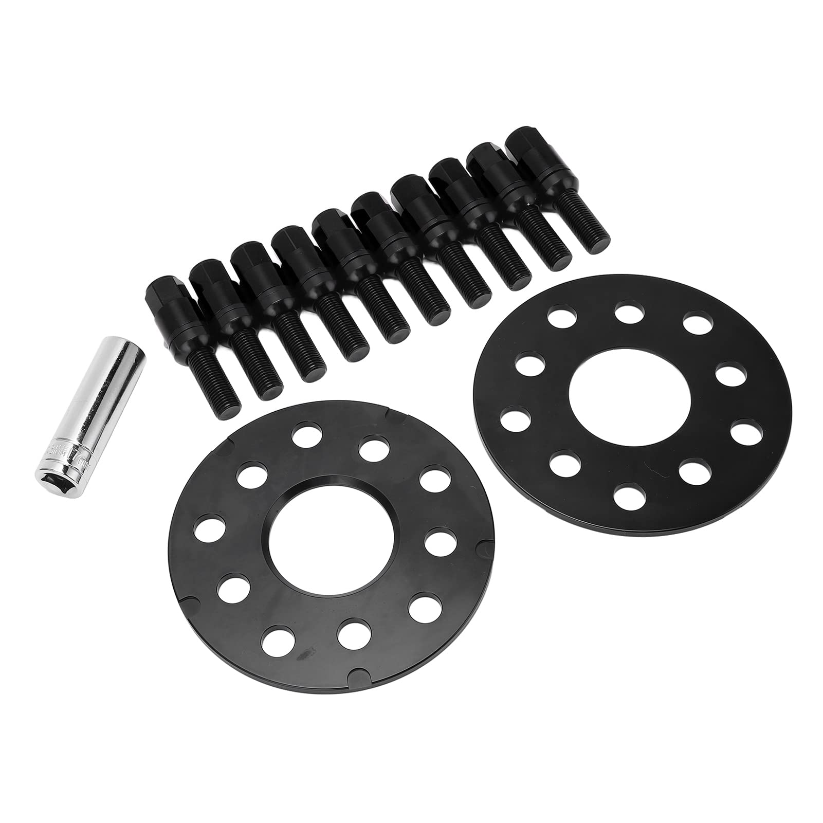 Domary Hub Centric Dystans Koła 5mm 2 szt. 5x112 Otwór Piasty Adapter Koła na Lata 1997-2008 T Reg 1999-2011 z 10 śrubami Kulowymi i Narzędziem Instalatora