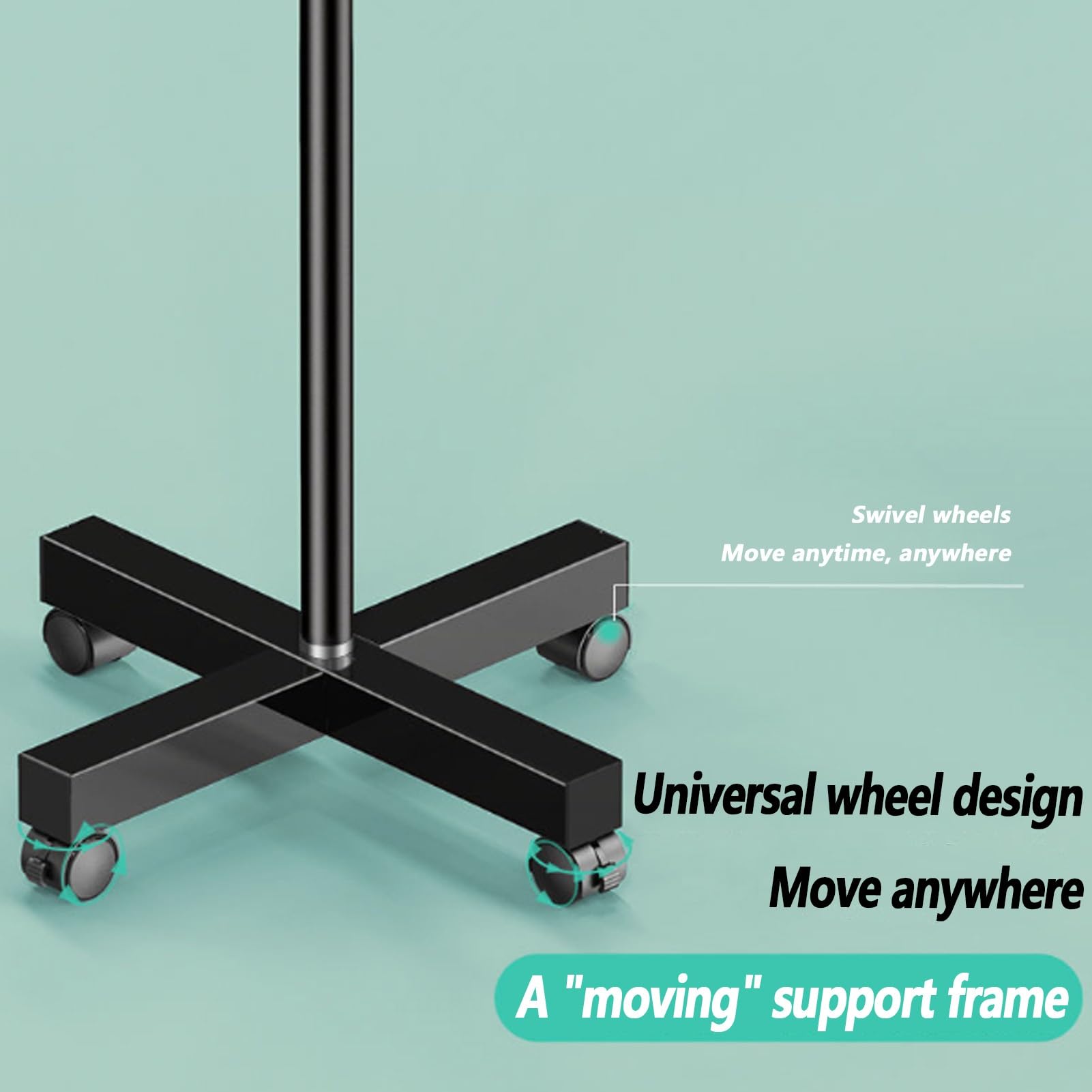 Soporte móvil para Tablet con Ruedas bloqueables Altura Ajustable Soporte Universal de Suelo con Ruedas para Tablets de 3.5 a 10.6 Pulgadas,Soporte portátil para Tablet(with casters and Storage Tray)