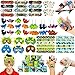 78Pcs Dinosaurios Fiesta Juguetes, Huevo Dinosaurio Agua Figuras Mascaras Slap Pulsera Dinosaurios Tatuaje Pegatina cumpleaños para Niños Dinosaurio Fiesta Cumpleaños